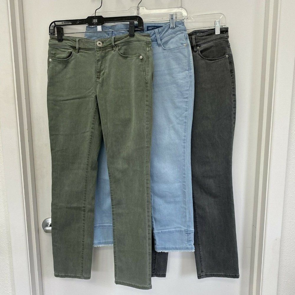 JJill Denim Authentic Fit/High Rise Straight Leg Jeans Lot Women’s Size 4